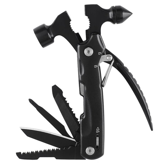 Multifunctional knife pliers car safety hammer window breaking hammer claw hammer car life-saving emergency tools outdoor camping hammer