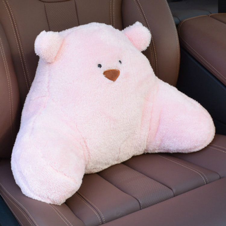 Car cushion waist cushion plush bear waist cushion seat waist pillow office waist support pillow car cushion