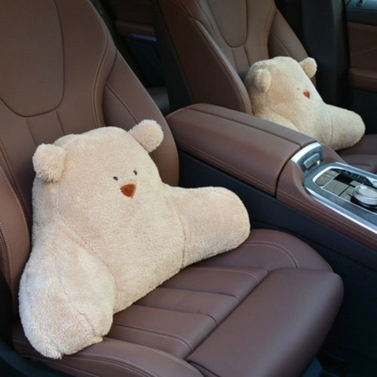 Car cushion waist cushion plush bear waist cushion seat waist pillow office waist support pillow car cushion