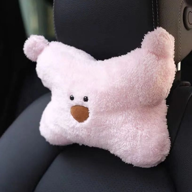 Car cushion waist cushion plush bear waist cushion seat waist pillow office waist support pillow car cushion