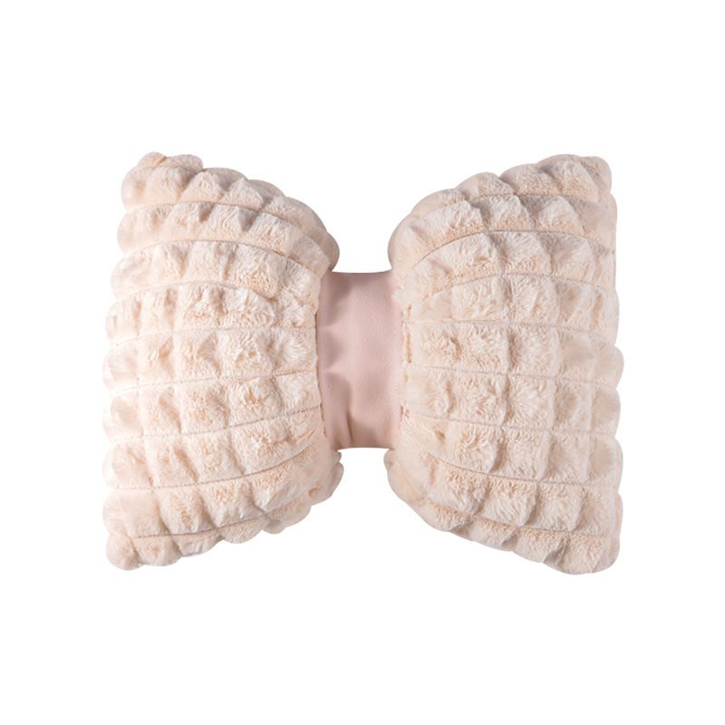 Car headrest neck pillow puff waist pillow cute universal car seat waist back cushion a pair of pillows for girls