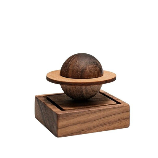Black walnut small planet creative diffuser indoor car ornaments diffuser handmade wooden essential oil diffuser