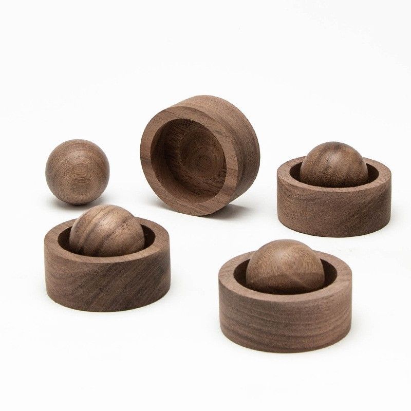 Black walnut small planet creative diffuser indoor car ornaments diffuser handmade wooden essential oil diffuser