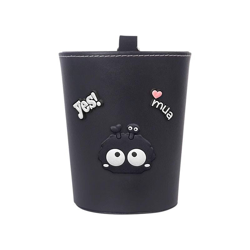 Car trash can, high-end rear hanging storage bucket for car interior, creative multifunctional umbrella storage bucket