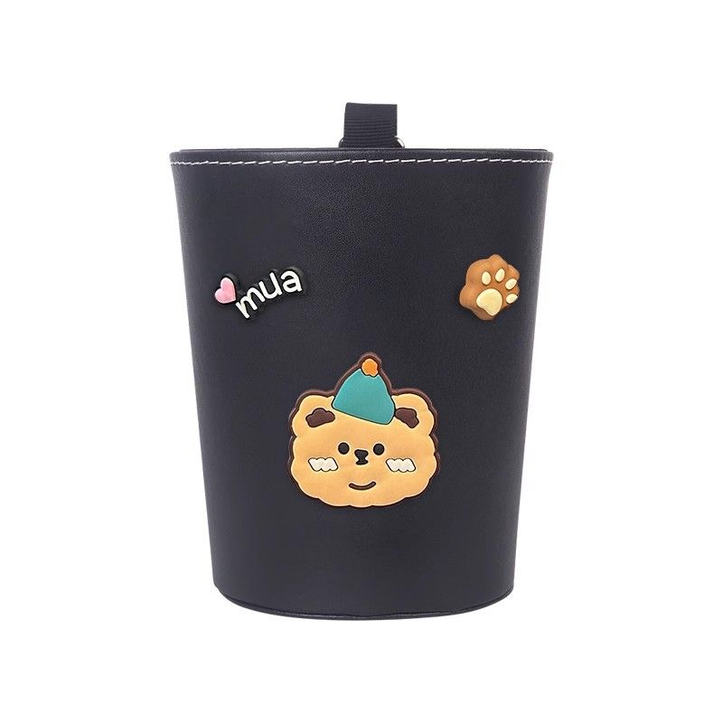 Car trash can, high-end rear hanging storage bucket for car interior, creative multifunctional umbrella storage bucket