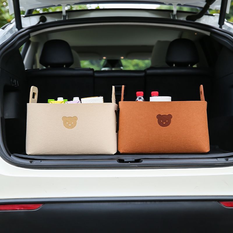 Car storage box thickened trunk car storage multifunctional folding storage basket car storage box