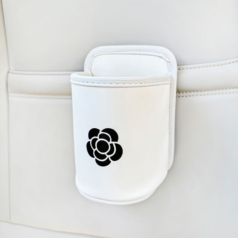 Camellia car storage bag car cup holder cute panda hanging small trash can high value