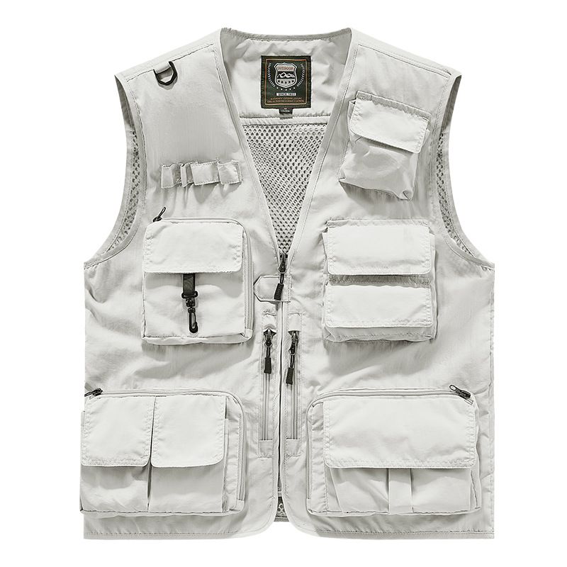 Vest workwear safety multi-pocket reflective vest