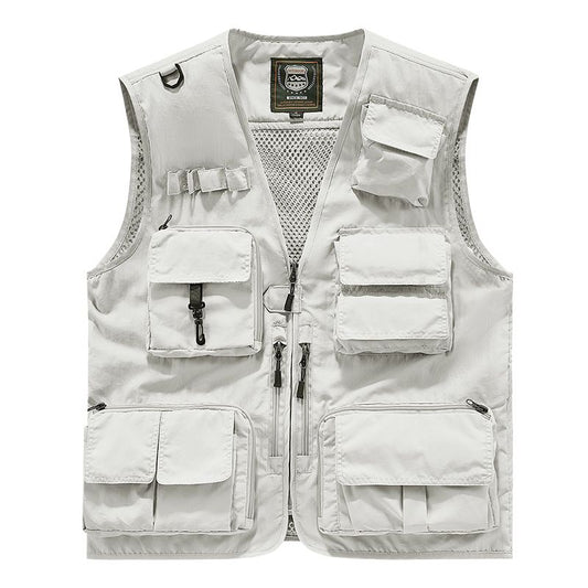 Vest workwear safety multi-pocket reflective vest