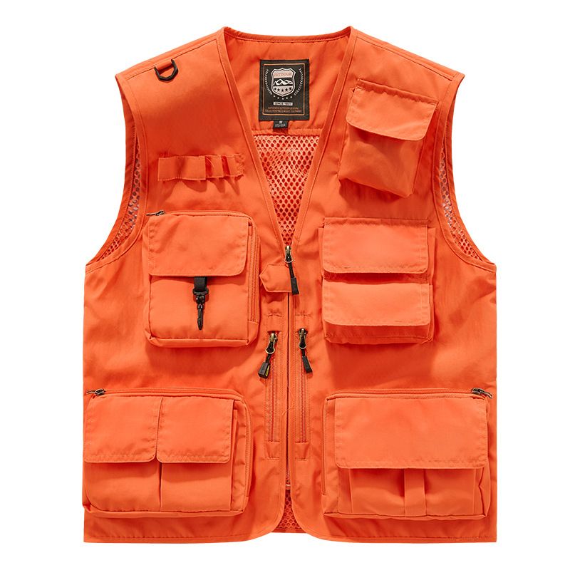 Vest workwear safety multi-pocket reflective vest