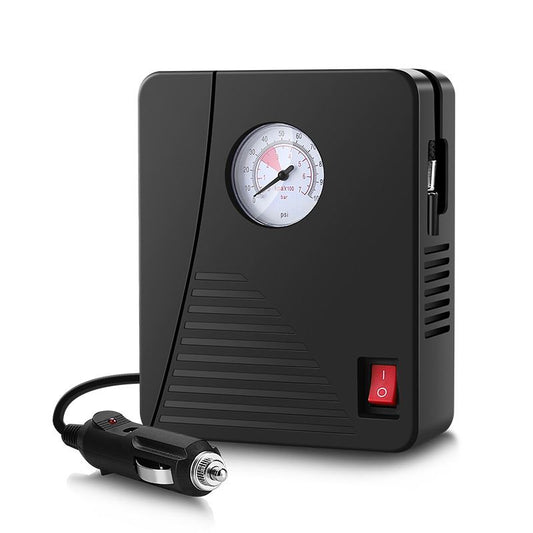Portable vehicle air pump for electric vehicles with tire pressure gauge