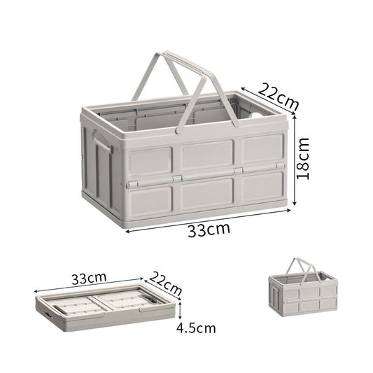 Outdoor camping storage box folding box camping storage box car trunk storage box wooden lid picnic storage box