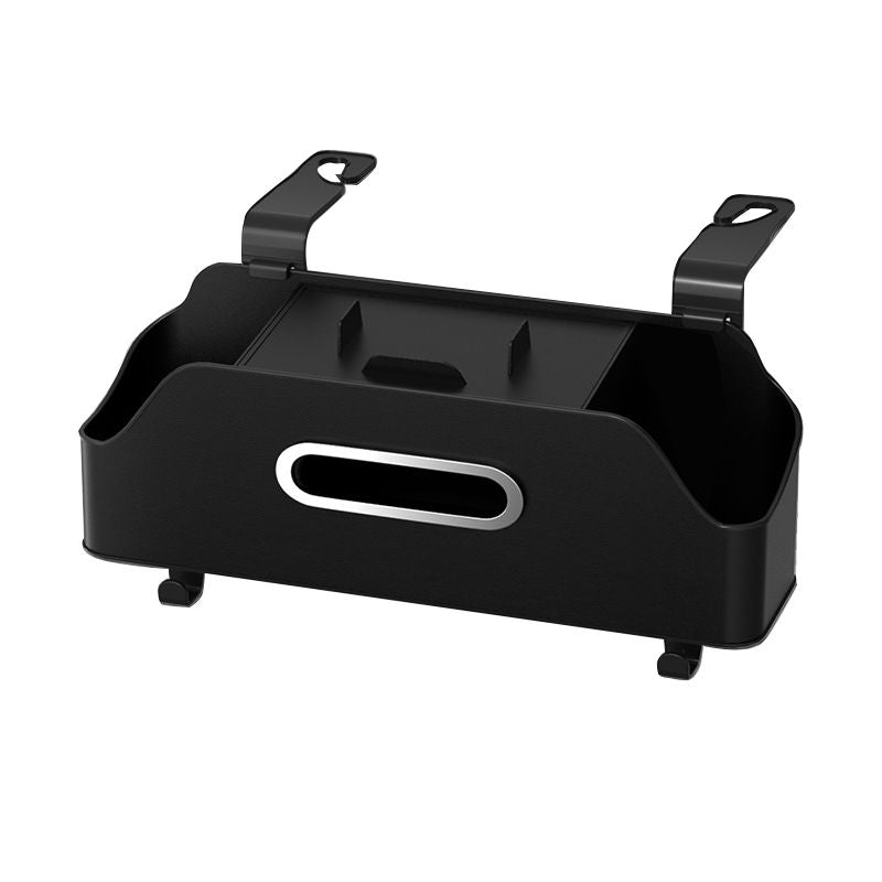 Car storage box for multi-function leather seat back storage bag large capacity car storage paper towel box