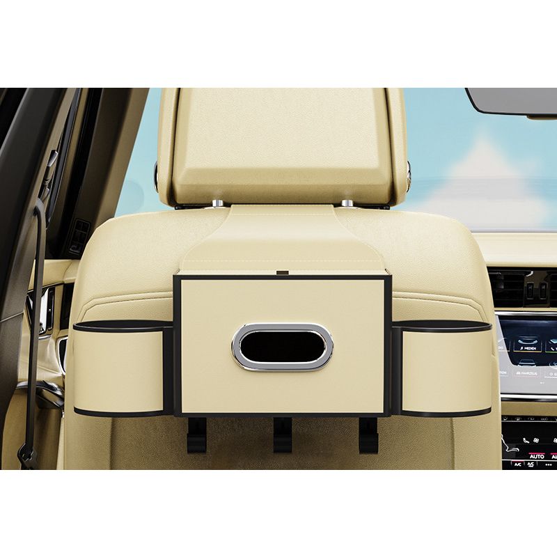Car seat back storage box multi-functional storage bag storage box rear drainage cup car paper towel box rack