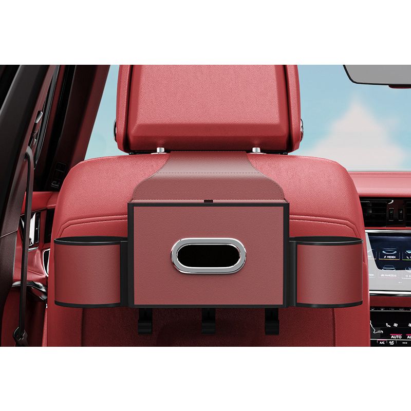 Car seat back storage box multi-functional storage bag storage box rear drainage cup car paper towel box rack