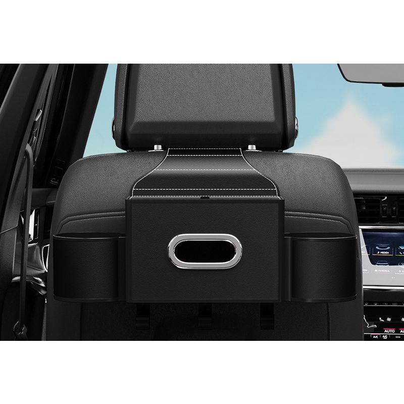 Car seat back storage box multi-functional storage bag storage box rear drainage cup car paper towel box rack