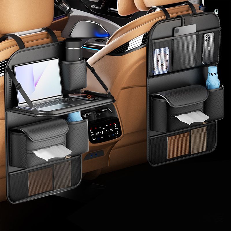 Car seat storage bag multi-functional car table back storage bag back hanging bag