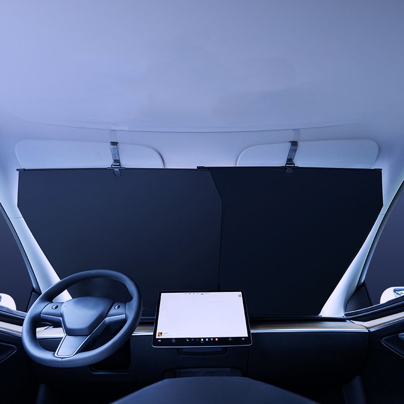 Stretch the front sunshade curtain, the car sunshade curtain, the manual stretch of the car front hood glass and the curtain