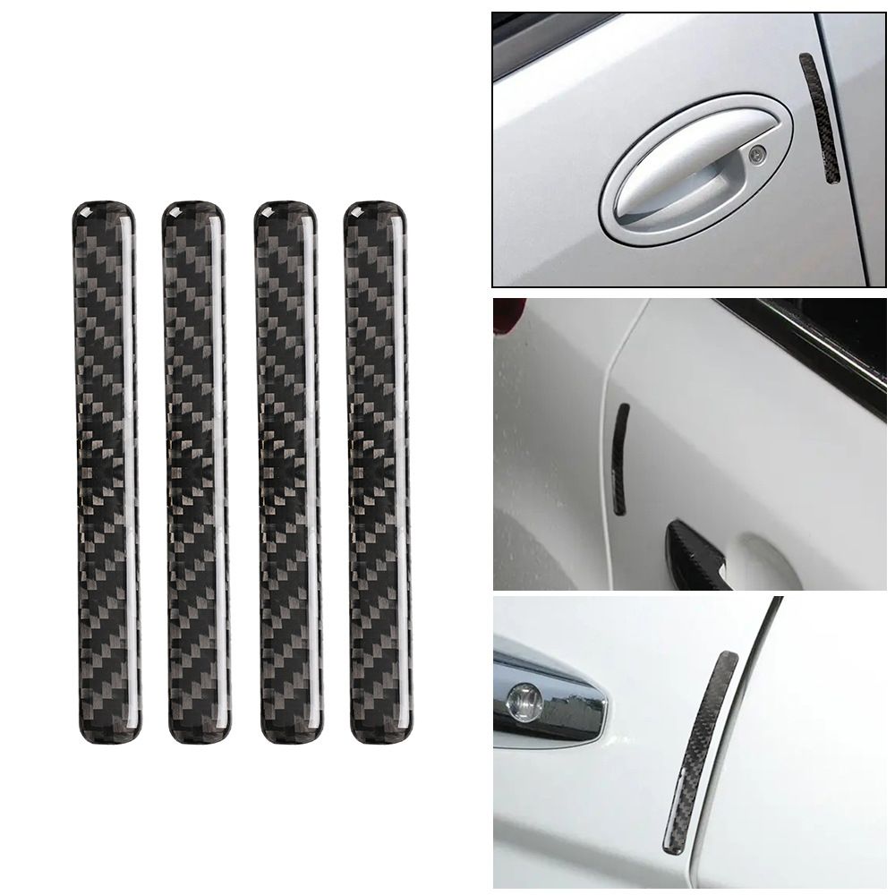 Car door anti-collision strip: carbon fiber door protection car sticker anti-scratch strip