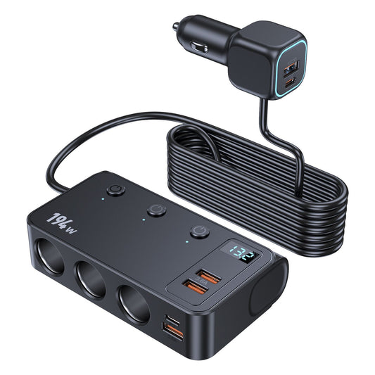 Car cigarette lighter USB3.0 multi-function PD45w fast charge 226W car charger