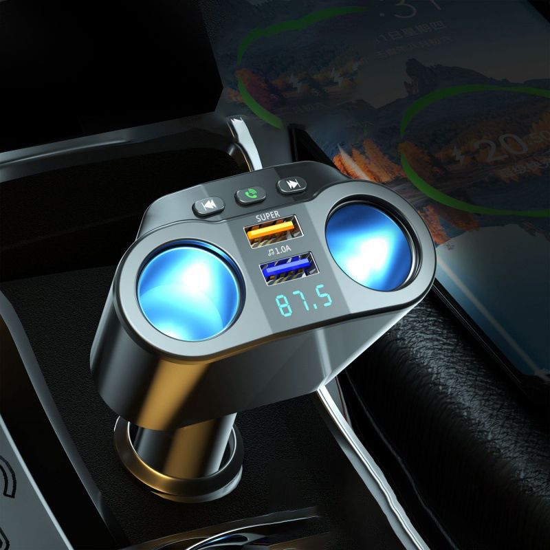 Car MP3 player super fast charging subwoofer car Bluetooth receiver listening to music navigation car charger