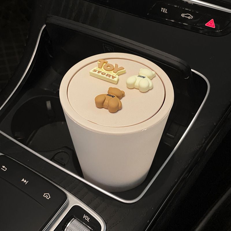 Car trash can car umbrella storage cute cartoon front row multi-function garbage bag car storage bucket