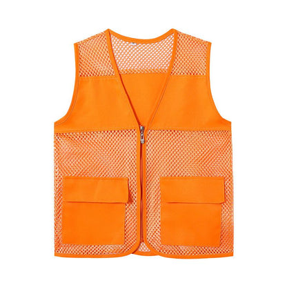 Zippered mesh reflective vest