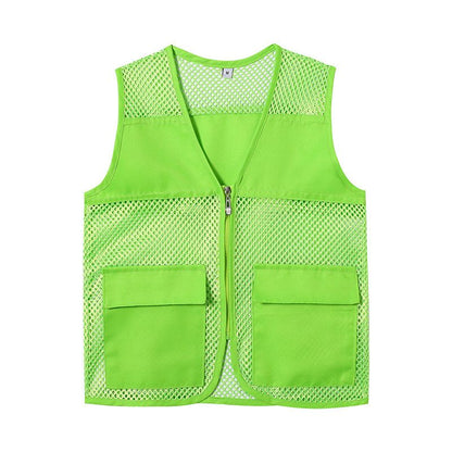 Zippered mesh reflective vest