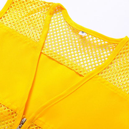 Zippered mesh reflective vest