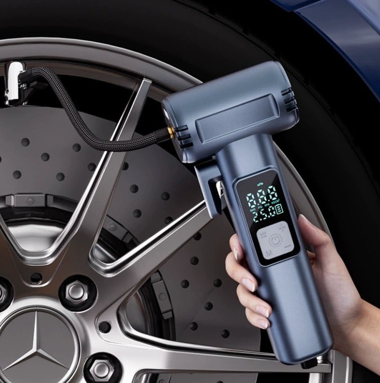 Intelligent digital display car tire air pump tire pressure detection emergency lighting air pump portable car air pump