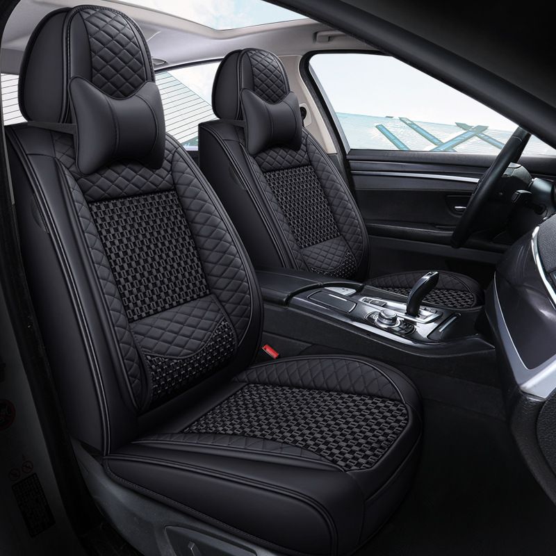 Full package ice silk fixed waist support universal car seat cushion summer breathable seat cushion cover