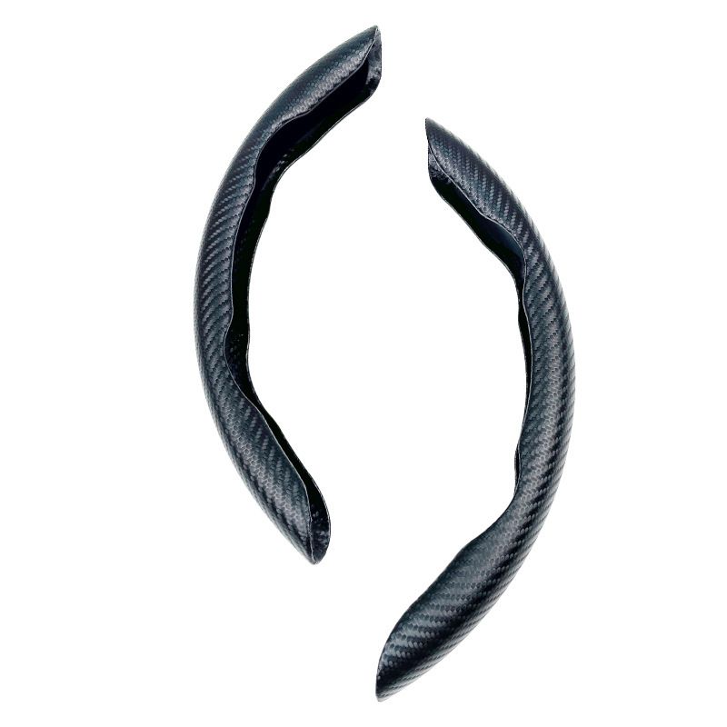 Car carbon fiber pattern steering wheel cover half package ultra-thin anti-slip D type car handle grip universal for all seasons