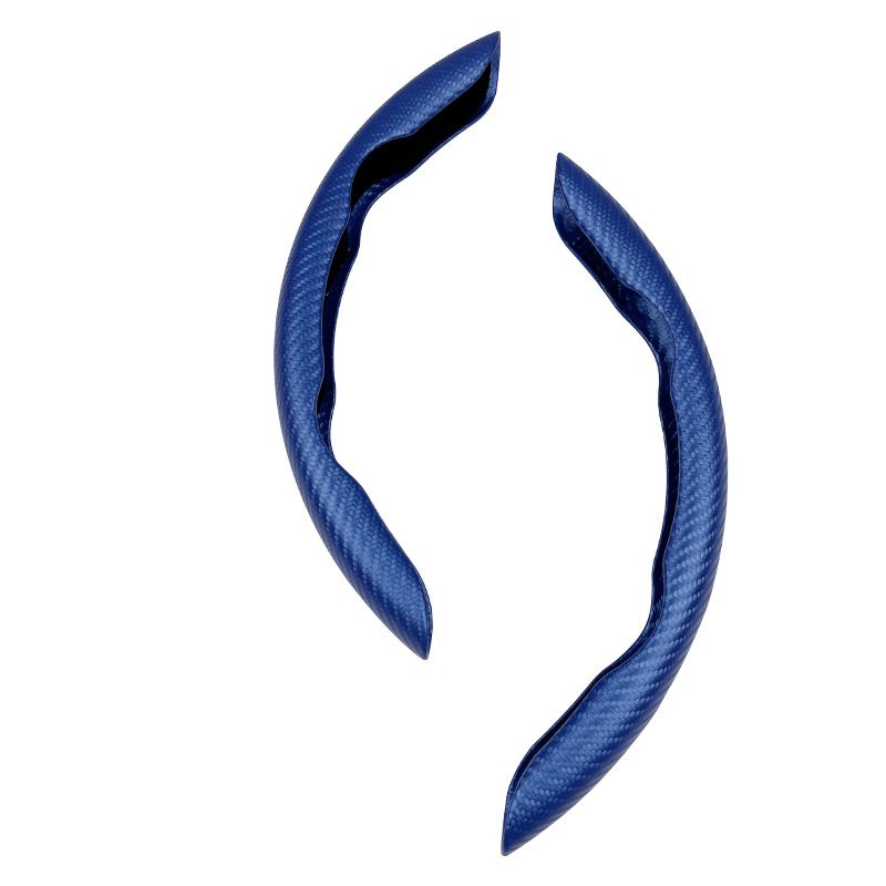 Car carbon fiber pattern steering wheel cover half package ultra-thin anti-slip D type car handle grip universal for all seasons