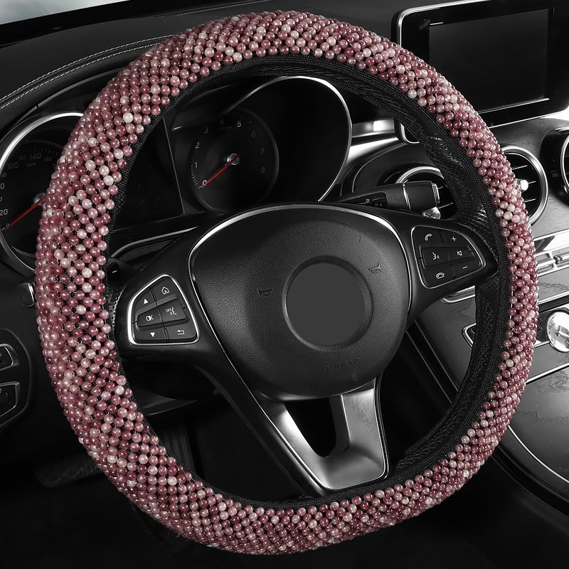 Rubber jade pure hand woven summer car steering wheel sleeve