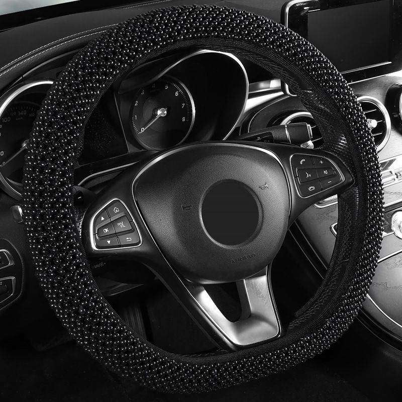 Rubber jade pure hand woven summer car steering wheel sleeve