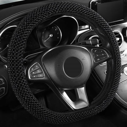 Rubber jade pure hand woven summer car steering wheel sleeve