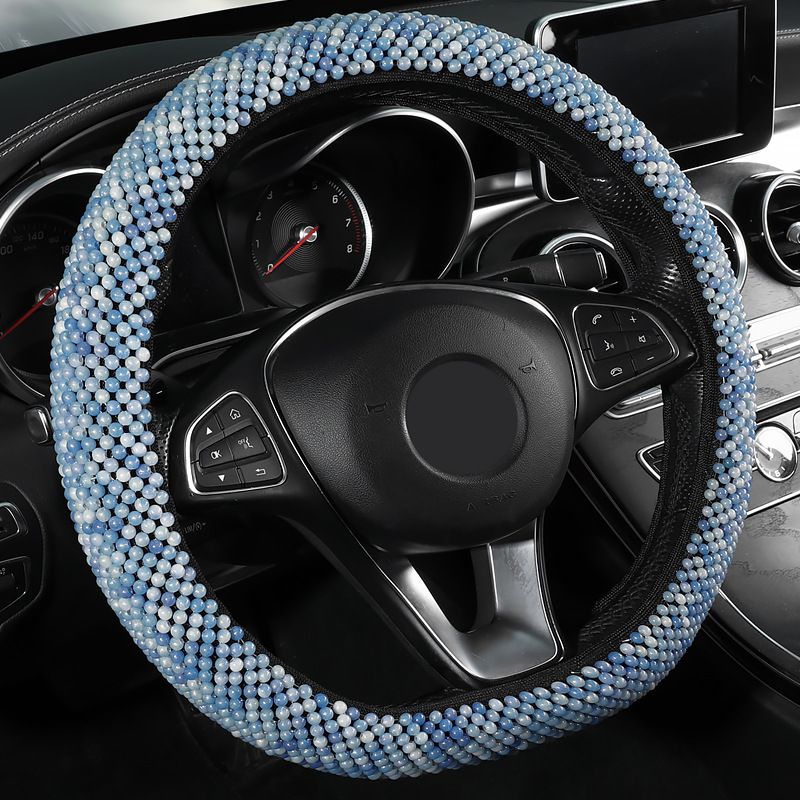 Rubber jade pure hand woven summer car steering wheel sleeve