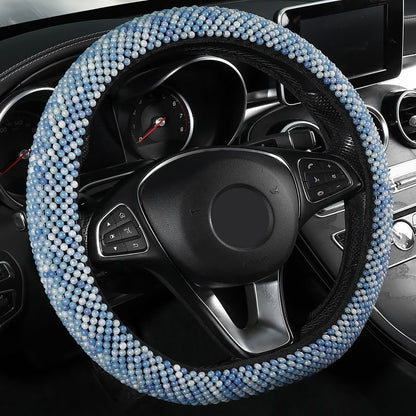 Rubber jade pure hand woven summer car steering wheel sleeve