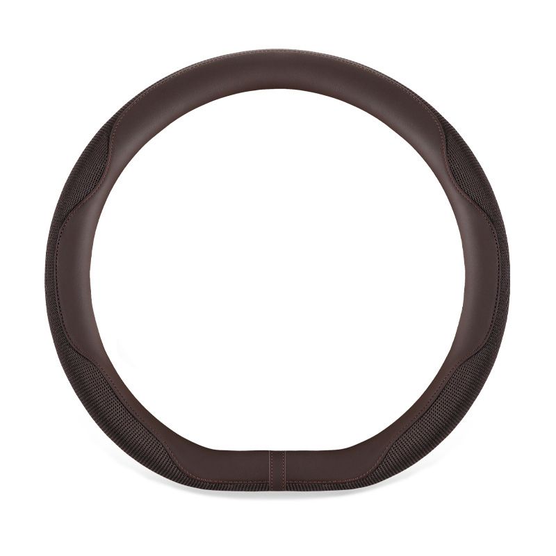 Ultra-thin summer D-shaped sweat-absorbing and anti-slip steering wheel cover for men and women