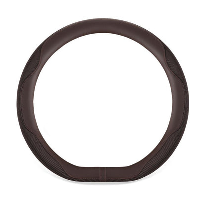 Ultra-thin summer D-shaped sweat-absorbing and anti-slip steering wheel cover for men and women