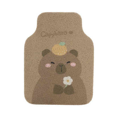 Capibara car floor mat wire ring wear resistant and dirt resistant universal cleaning car seat cushion