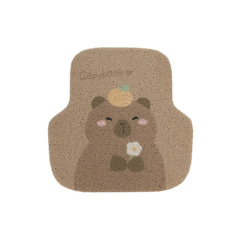 Capibara car floor mat wire ring wear resistant and dirt resistant universal cleaning car seat cushion