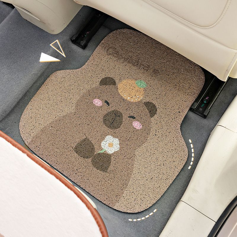 Capibara car floor mat wire ring wear resistant and dirt resistant universal cleaning car seat cushion