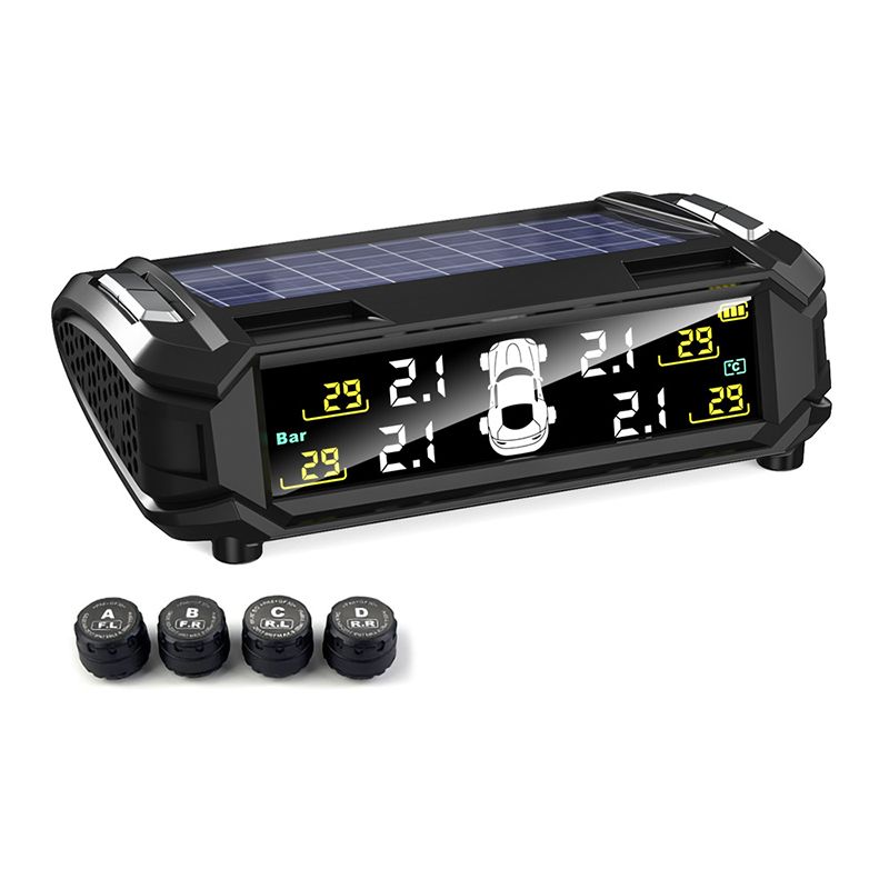 The tire pressure monitor tpm is a built-in external wireless solar pressure sensor