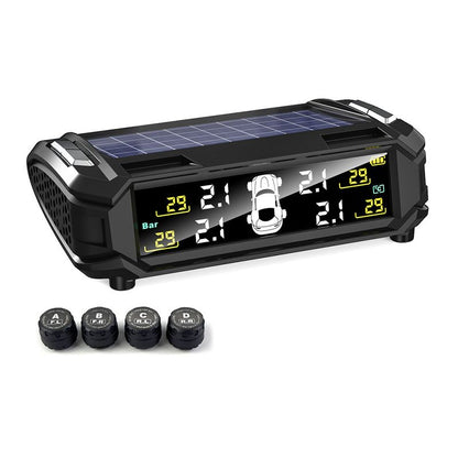The tire pressure monitor tpm is a built-in external wireless solar pressure sensor