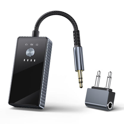 Bluetooth 5.2 audio adapter one to two 3.5 transmitter receiver aircraft treadmill car stereo universal