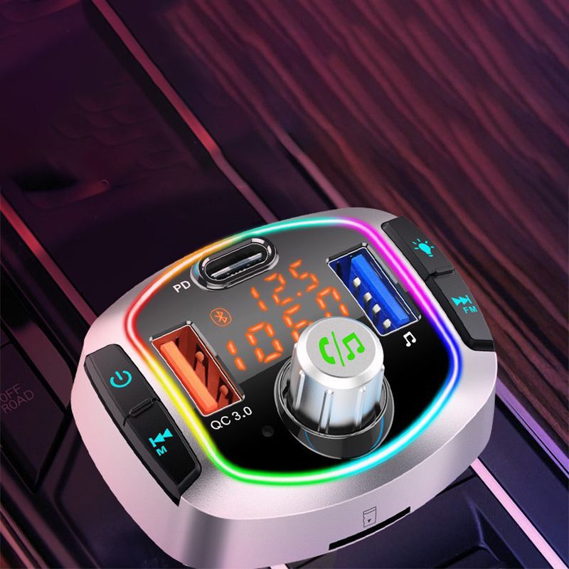 Car Bluetooth receiver mp3 player 5.0 lossless music car lighter multifunctional supplies fast charge BC63