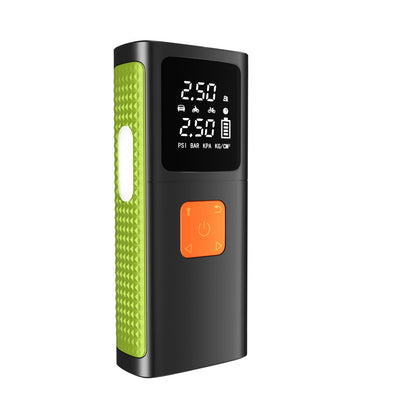 A powerful starter power supply, an inflatable pump, an integrated electric battery, an emergency ignition device, and an electric rescue vehicle battery