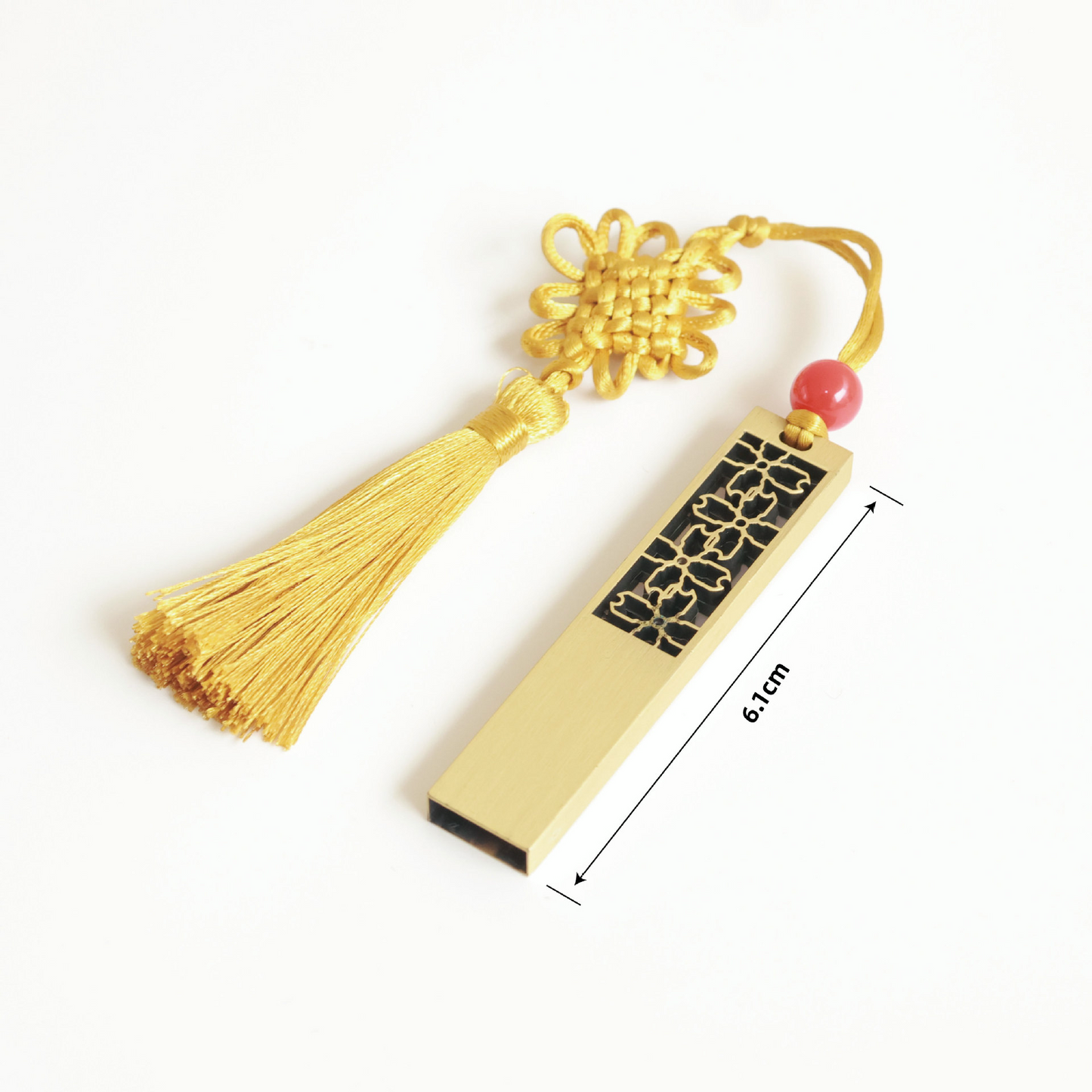 Chinese style 16g retro window decoration copper coins Ruyi USB flash drive